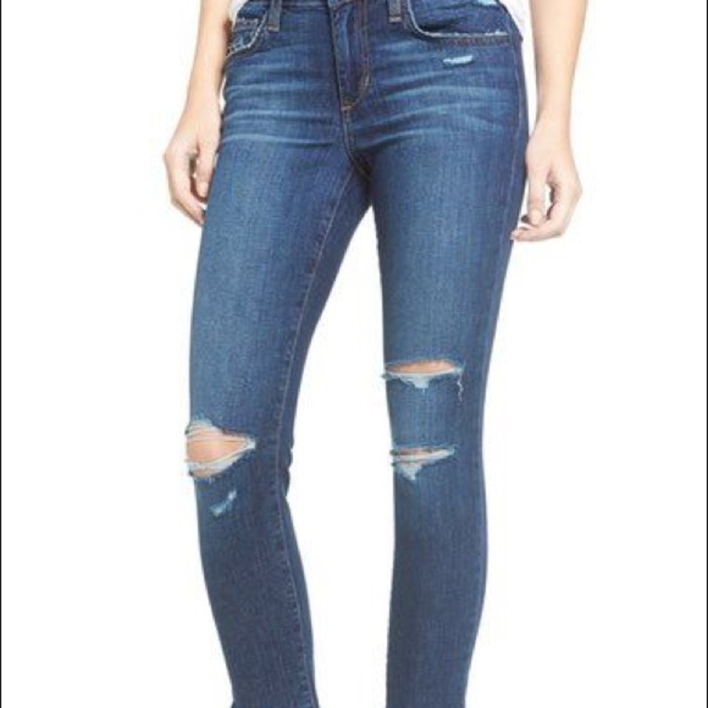 Joes Icon Ripped Step Hem Crop Skinny Jeans